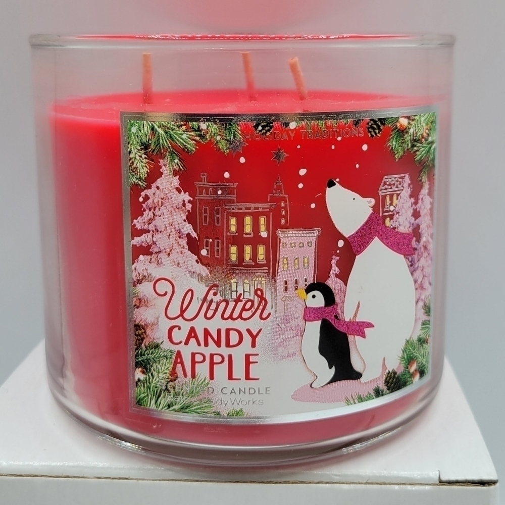 Bath & body works winter candy apple 3 wick candle